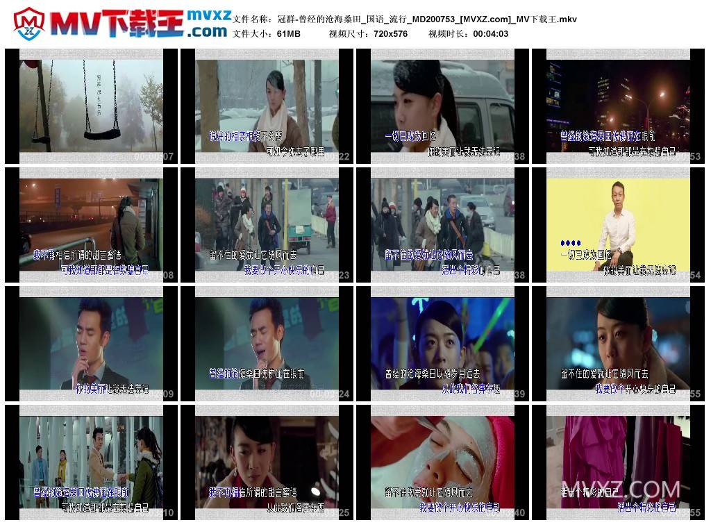 冠群-曾经的沧海桑田_国语_流行_MD200753